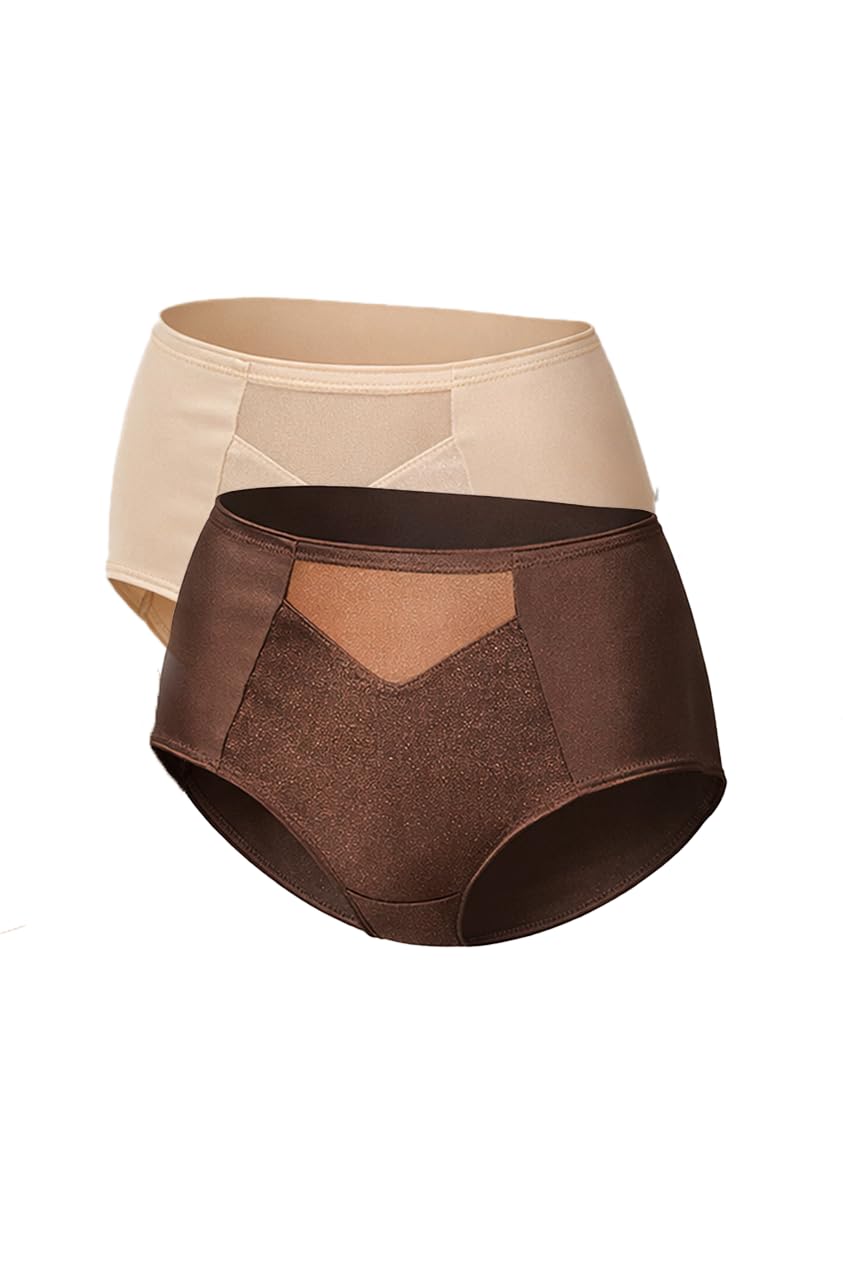 Find My Skin Tone Nylon Elastane High Rise Briefs Soft Stretchy Full Coverage High Waist Hold Zero Roll Grip Vanishing Waistband Hipster Panty-image-39