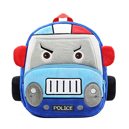 Mochila para niños y niñas de 3 a 6 años Coche de policía 30 cm x 12cm 26