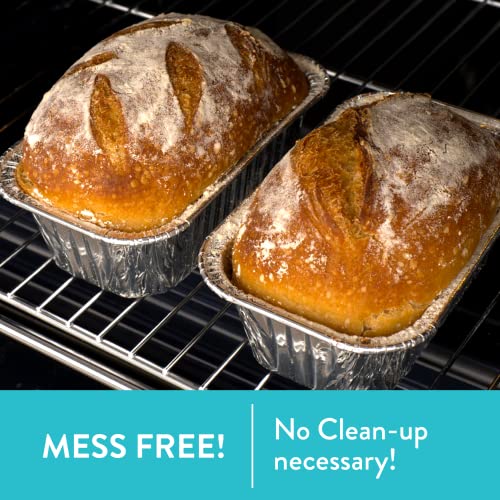 Buy (100 Pack) Mini Loaf Pans for Baking Bread Disposable Aluminum