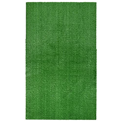 Garland Rug Artificial Grass 3 Ft. X 5 Ft. Large Indoor/Outdoor Area Rug Green -Lush Green, Durable, and Low-Maintenance for Patios, Lawns, and More