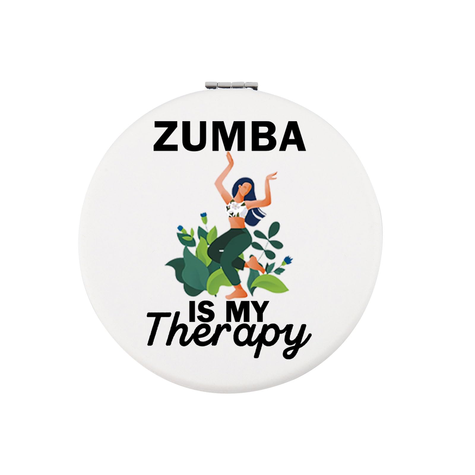 AATOP Zumba Is My Therapy Zumba Lover Mirror Zumba Instructor Gift Zumba Fitness Coach Pocket Makeup Travel Mirror (THERAPY mirror 1uk)