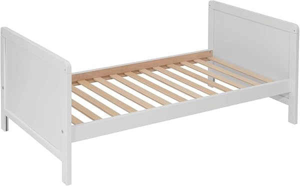 Baby Happy Bliss Lit bébé évolutif Nelly 120x60 cm – Bois de hêtre – Lit Junior Convertible – Sommier réglable – en 716 (Blanc) - 4