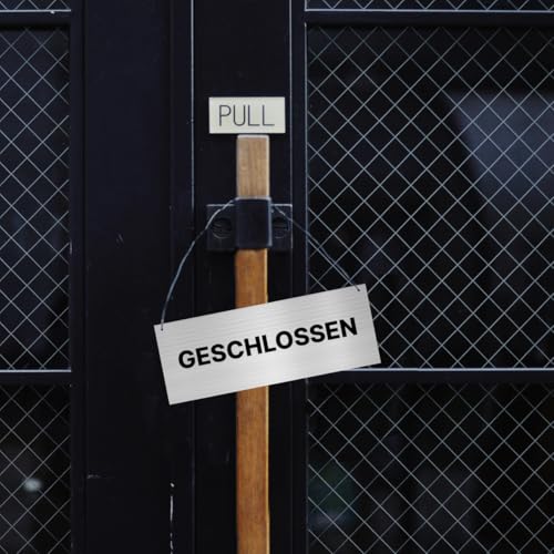 Geöffnet Geschlossen Hängeschild Schild 16cmx6cm mit Saugnapf Zweiseitig