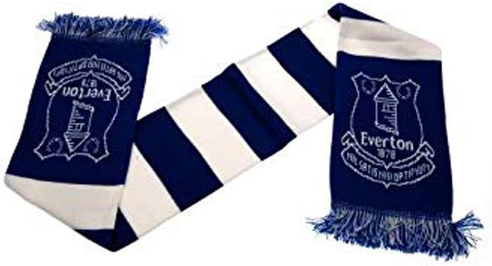 Everton Fc Official Knitted Football Bar Scarf (one Size) (blue)