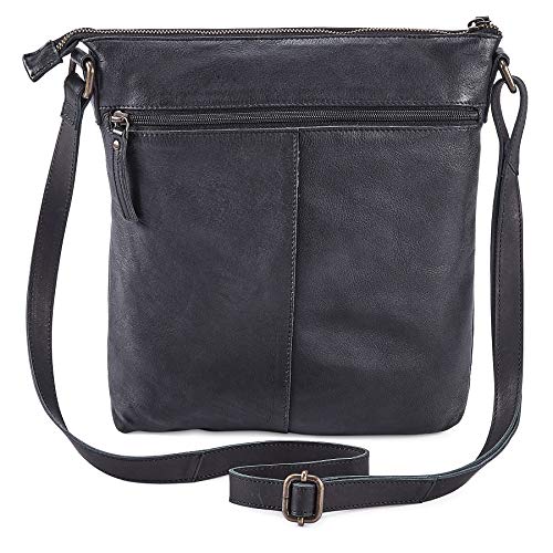 Image of Crossbody Bags for Women Genuine Leather Purse Handmade Vintage Shoulder Bag Crossover Pocketbook Adjustable Strap | Handmade