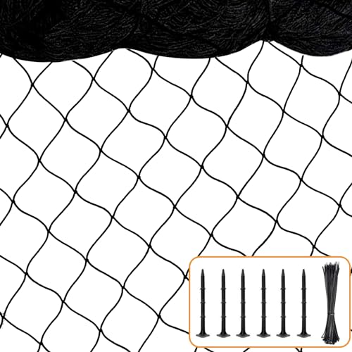 BSTPCOO Bird Net 25x25 with 2.4 Square Mesh Bird Netting for Chicken Coop Roof Poultry Netting Heavy Duty Nylon for Garden Chicken Netting Fruit Tree Netting Hawk Netting for Chicken Run