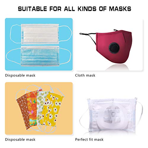 3D Face Bracket for Nose Pads,Lipstick protection Bracket Internal Protective Support Tailored For Nose And Mouth To Increase Breathing Space,Reusable Washable Translucent Pack of 5