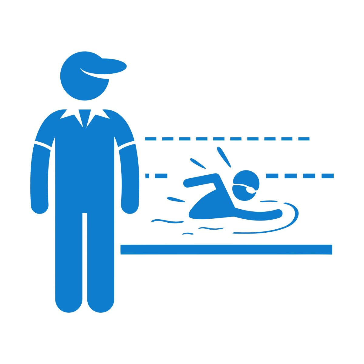 Lettering Decals Swimming Coach Instructor Teacher Jobs Occupations 81x93.5cm Do not Damage the wall Surface Extra Large Blue — image 1