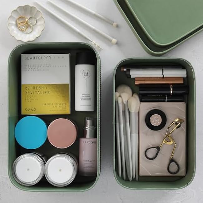 Decorative Storage Boxes with Lids ¨C Set of 2 Beautiful Fluted Cardboard Organizer Bins for Your Home Bookshelf Decor to Safely Store Your Documents, Memory Box Items and Other Keepsakes in Style