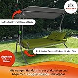 Angerer Elegance Joy Hollywoodschaukel, Beige, Joy, Grün, 3-Sitzer - 3