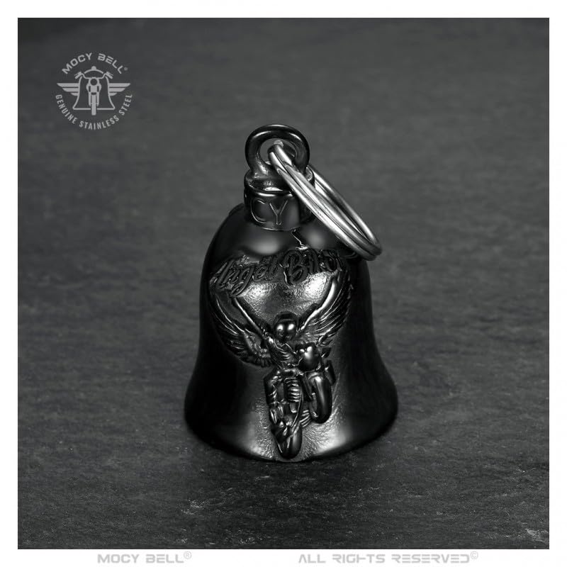 Moto campana ANGEL BIKER Guardian Gremlin Mocy Bell Acciaio inox nero