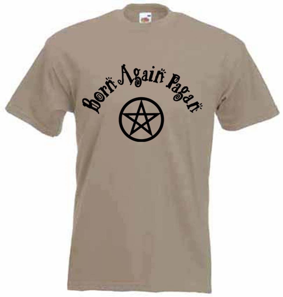 Tribal T-Shirts Born Again Pagan T-Shirt - White - XL