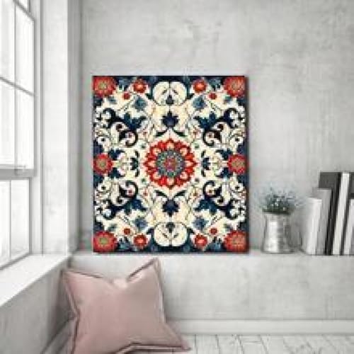 Art mural motif oriental classique pour salon chic
