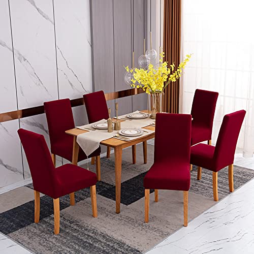 Chair Covers 2 Red ,Stretch Dining Chair Covers - Image 2