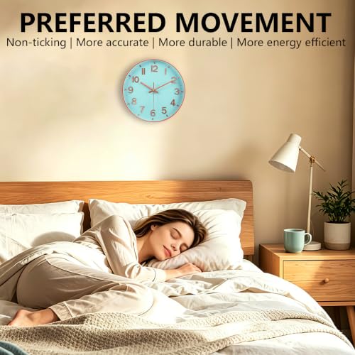 Image of 14Inch Silent Analog Wall Clock Non Ticking Clocks for Living Room