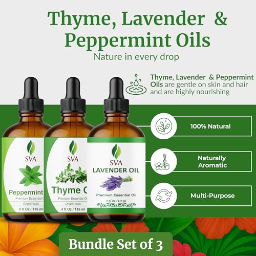 Aceites Esenciales SVA Combo Tomillo, Lavanda y Menta 4 oz miniatura 2