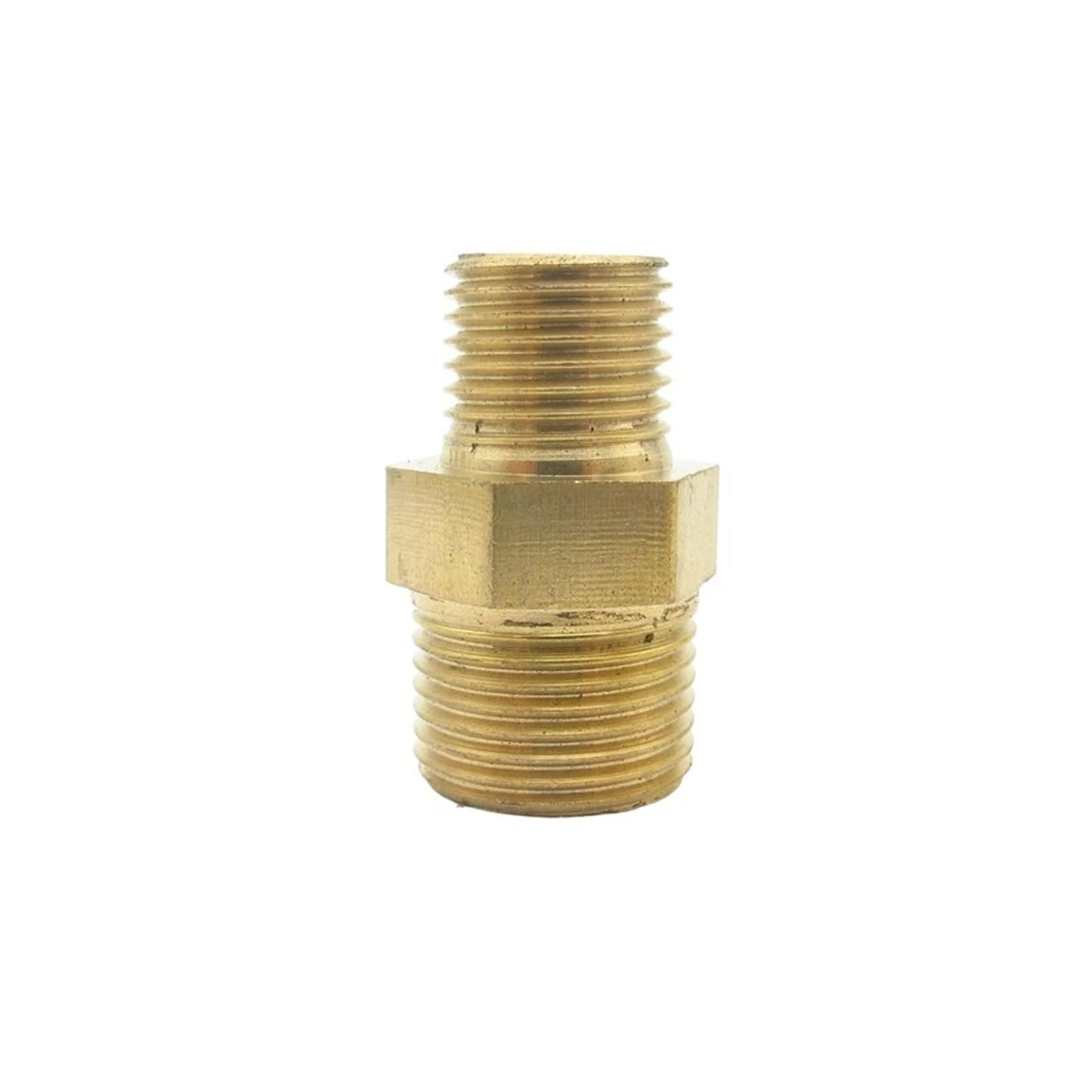 AARTERZZA 3/8" BSP Male x 1/2" BSP Male Thread Brass Pipe Fitting Reducer Hex Nipple Coupler Connector Adapter