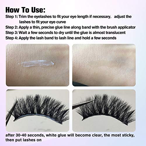 image for Ruairie Professional Eyelash Glue -Strong Hold Clear Waterproof Glue F