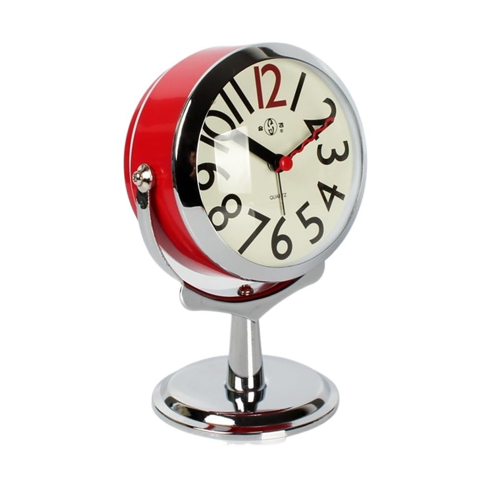HRWLY Office Desktop Alarm Clock Small Rotated Student Lovely Mini Mute Bedside Bedroom Luminous(3-pack)