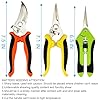 Pruning Shears, 4 Pack Garden Shears with Gardening gloves, Clippers Handheld, Stainless Steel Garden Snips, Lengnoyp Pruners for Gardening #5