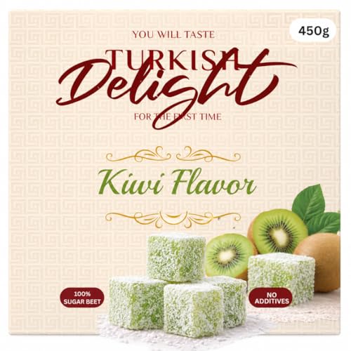 Turkish Delight Kiwi Flavor 450g (~1lb) - Dulce Tradicional