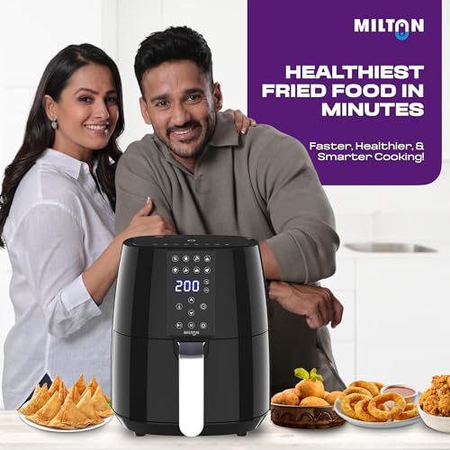 Milton Rapid Digital Air Fryer 4.2L | 1450W | 360° High Speed Air Circulation | Up to 90% Less Oil Usage | 8 Preset Menus | Touch Control Panel & Digital Display | Auto Shut-Off | 1 Year Warranty view 2
