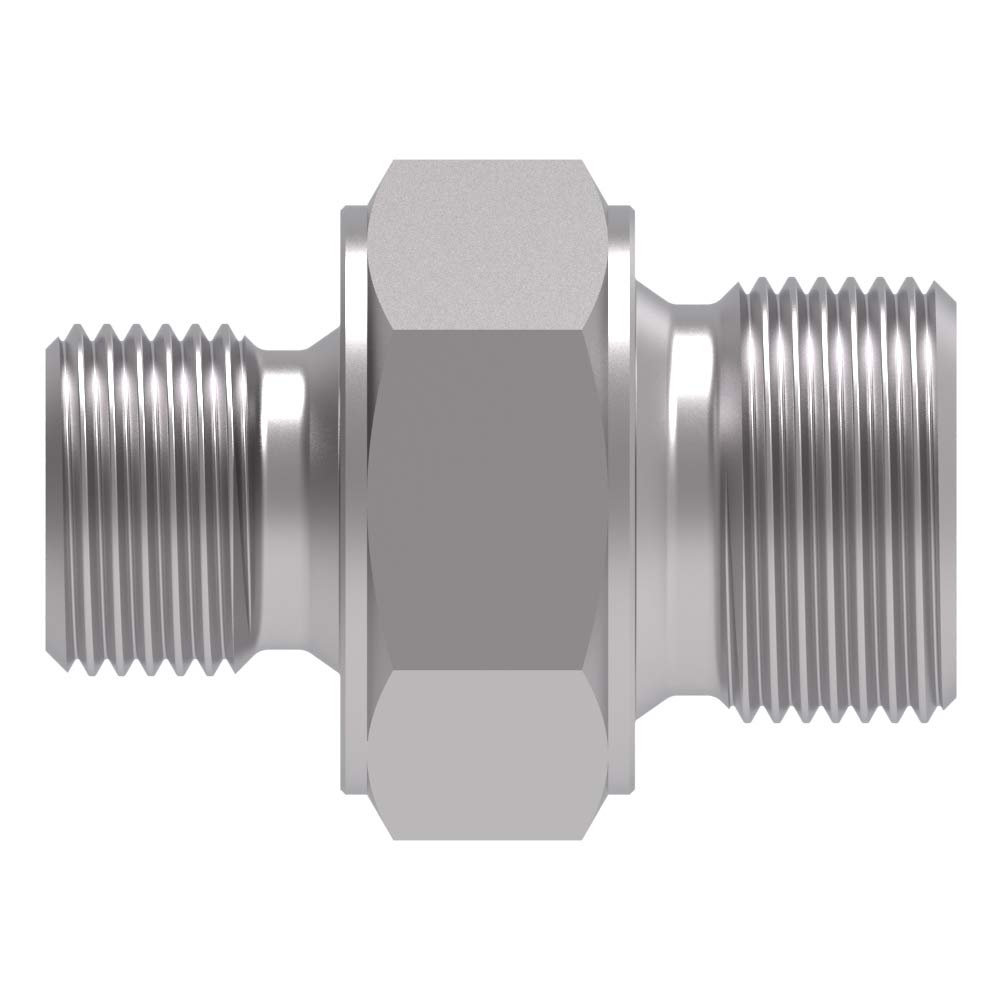 Raccord Hydraulique droit Mâle BSP pour bague BS 1/4 X Mâle BSP pour bague BS 3/8 - raccord hydraulique Mâle BSP