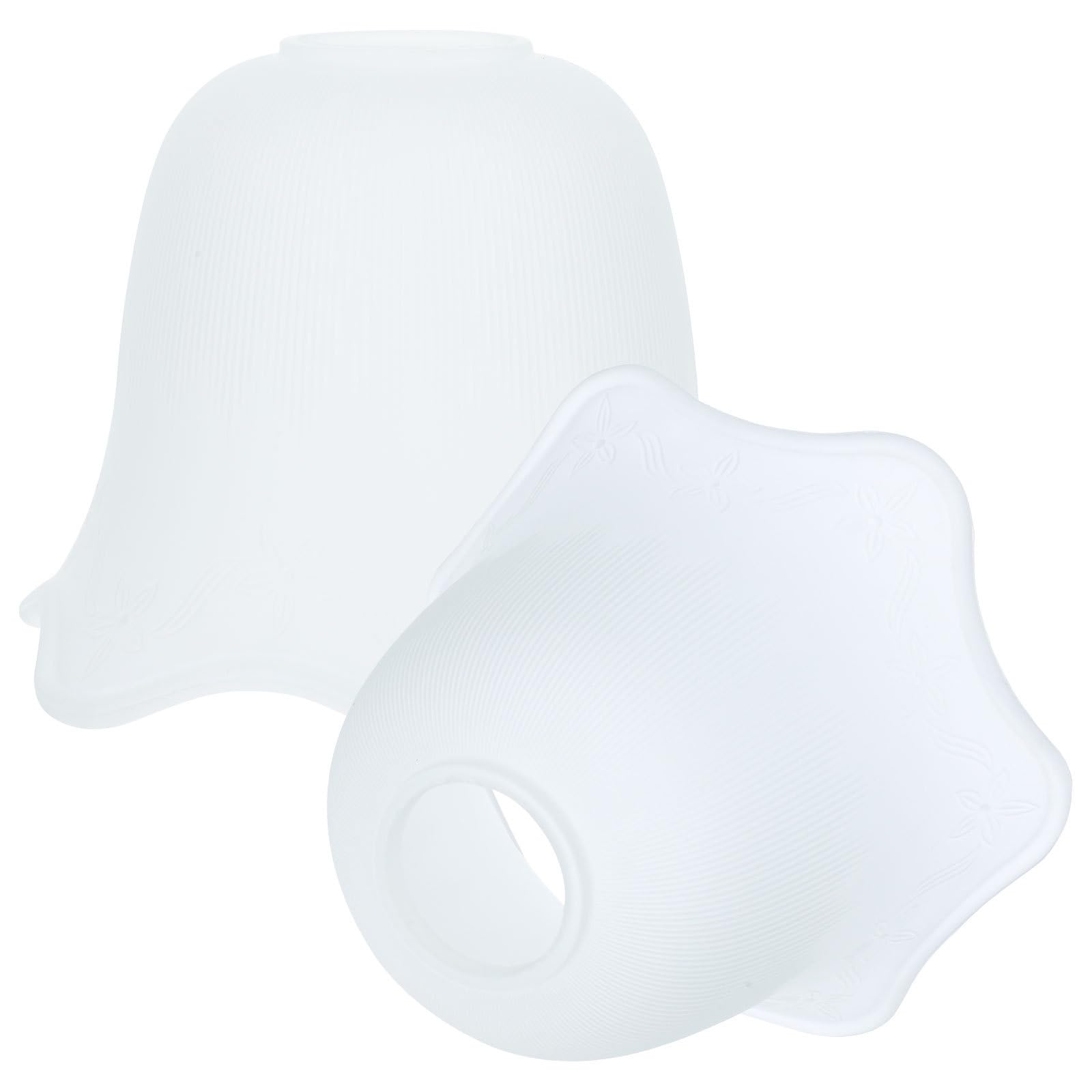 Lampenschirm aus Glas Weiß 2 Stück für Deckenlampe