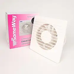 Exaustor Residencial Para Banheiro Cozinha Duto 6" Bivolt Potência De 18W Silencioso 15cm Com Tela Anti-Inseto