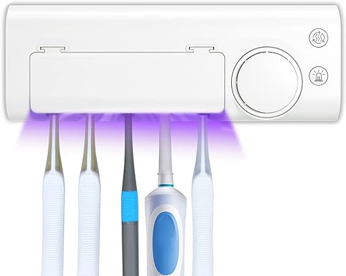 Soporte para cepillos de dientes U V, almacenamiento de cepillos de dientes montado en la pared, limpiador de cepillos de dientes eléctrico