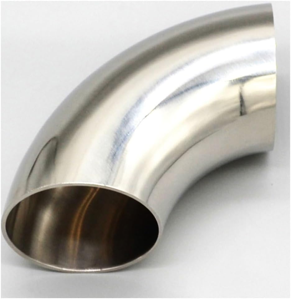 Stainless Steel Cast Pipe Fittings,90 Degree Stainless Steel Elbow, OD 16mm 19 22 25 35 38 42 48 51mm Sanitary Welding Pipe Fitting Welded Pipe,(19MM 1.5MM)