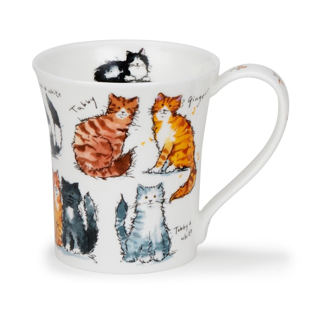 Mug Dunoon Jura Messy Cats en porcelaine fine isolante de 0,21 l
