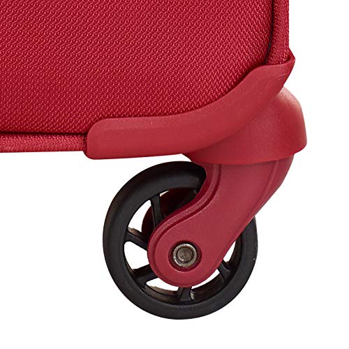 Image of Skybags Polyester 80.5 Cms Red 4 Wheels Spinner Softshell Sided Carry-On Luggage(Stairw81Crd), 51.5 Centimeters, 32 Centimeters, One Size,Medium + Large