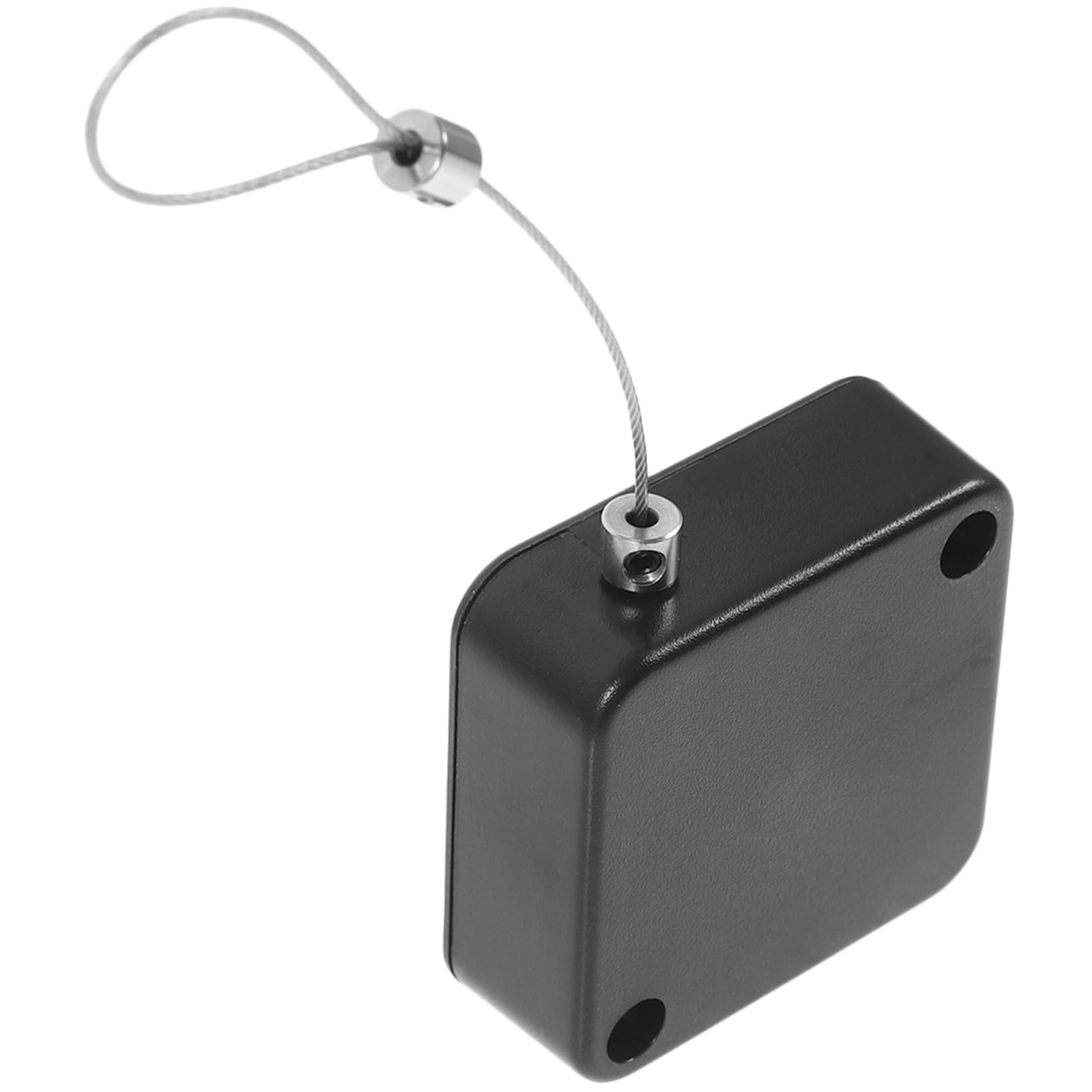 SHINEOFI Retractable Anti-Theft Cable Case with 1 Meter Coiled Steel Wire,  Remote Control Tether Lock with 2 End Clips, Black Security Cable for ...