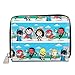 Loungefly DC Superheroes Chibi Lineup Faux Leather Zip Around Wallet, Cute Wallets Fashion Accessories, 5.5 Inches