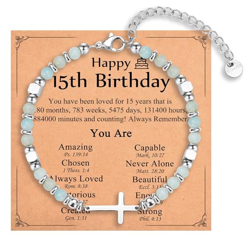 Image of Religious Cross Bracelet for Women Girls, Christian Gifts for Daughter Granddaughter Sister in Christ Friend Niece on Birthday Christmas Easter Valentines Day Graduation
