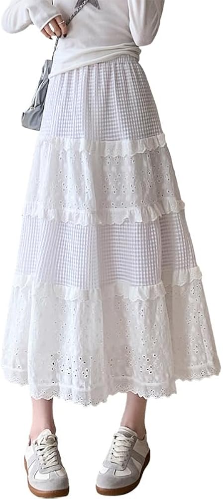 Amazon.com: Y2K Coquette Ruffles Flared Long Skirt Women's Preppy Amazon.com: Y2K Coquette Ruffles Flared Long Skirt Women's Preppy