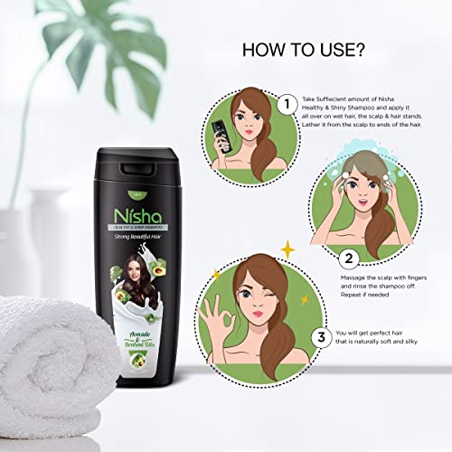 Image of Nisha Healthy & Shiny Storng Beautiful Hair Shampoo, 80 ML