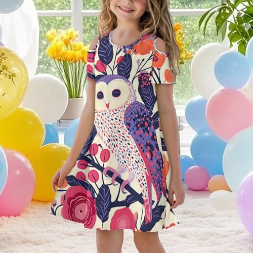 Dresses Girls Short Sleeve Off The Shoulder Summer Dress Casual Midi Aline Fit and Flare Dress with Pockets4
