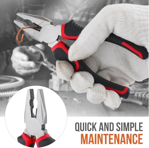 Image of Hi-Spec 25-Piece Small Tool Kit with Knife and Hex Key Included: Basic Essential Tool Set for Home, Office, and College (Red)