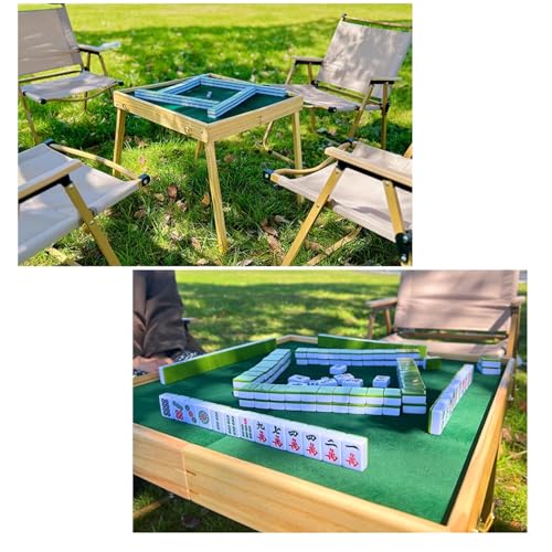 Mesa Plegable de Mahjong con Set de Fichas para 4 Jugadores miniatura 7
