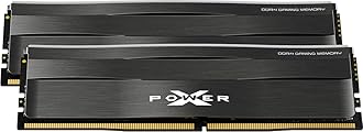 Silicon Power DDR4 16GB (2x8GB) Zenith 3200MHz (PC4 25600) 288-pin CL16 1.35V UDIMM Desktop Memory Module RAM SP016GXLZU320BDC Metallic Grey