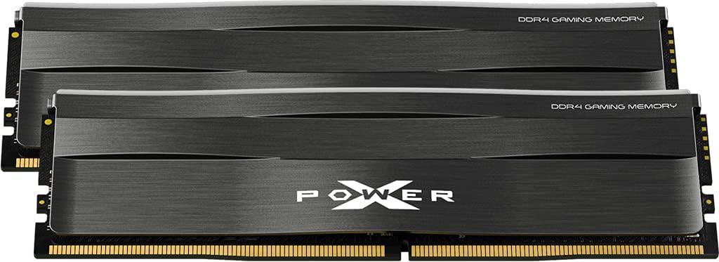 Silicon Power DDR4 16GB (2x8GB) Zenith 3200MHz (PC4 25600) 288-pin CL16 1.35V UDIMM Desktop Memory Module RAM SP016GXLZU320BDC Metallic Grey