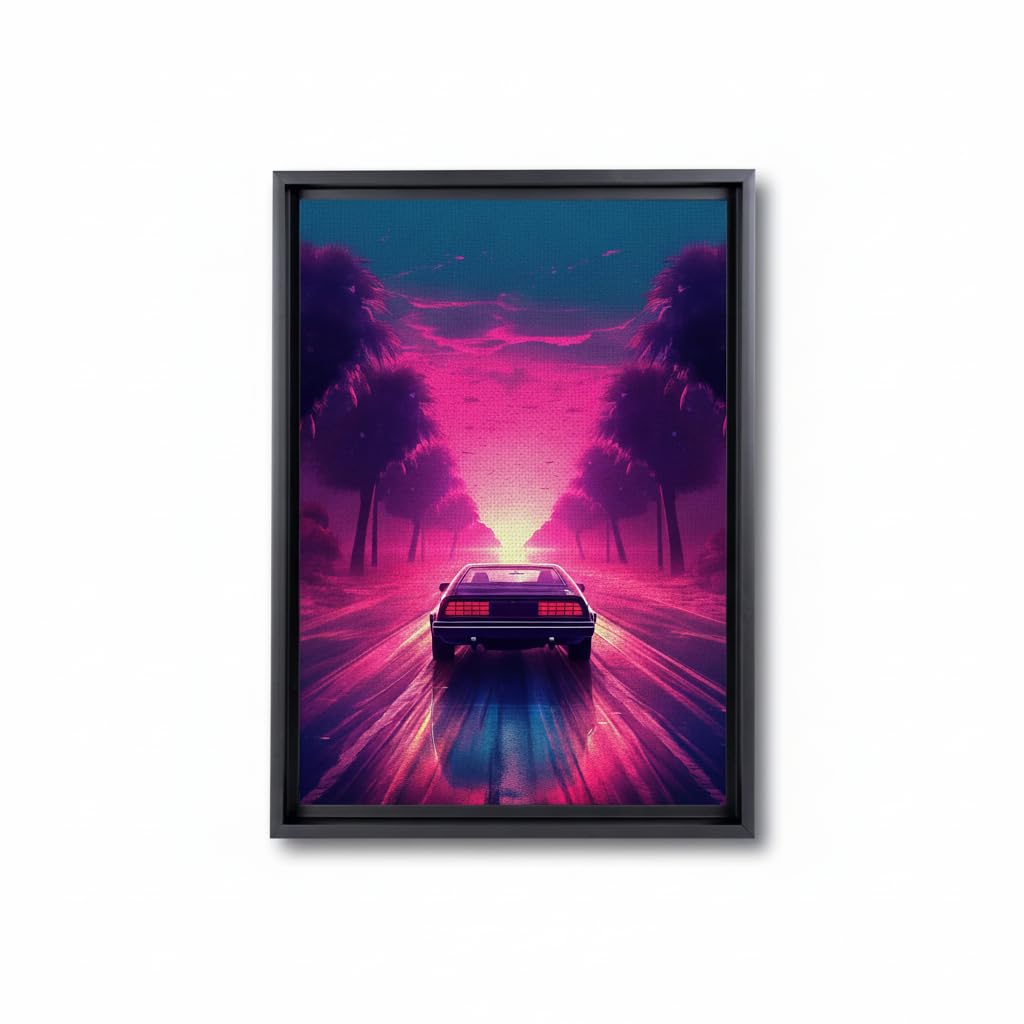 Amazon.com: StoreUSA97 Retro Synthwave Canvas Wall Art – Unique