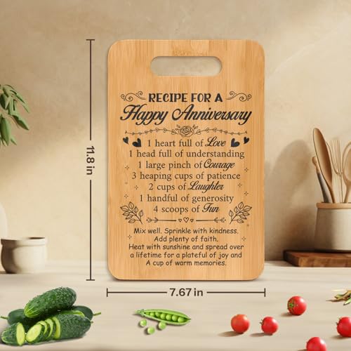 Tabla de cortar conmemorativa para aniversario, regalo para ella, regalos de boda para pareja miniatura 2