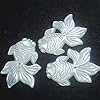 3pcs Shell Beads Loose Salter Water Shell Fish Shape in The Middle Hole Size 31x22mm - (Color: Black Shell) #1