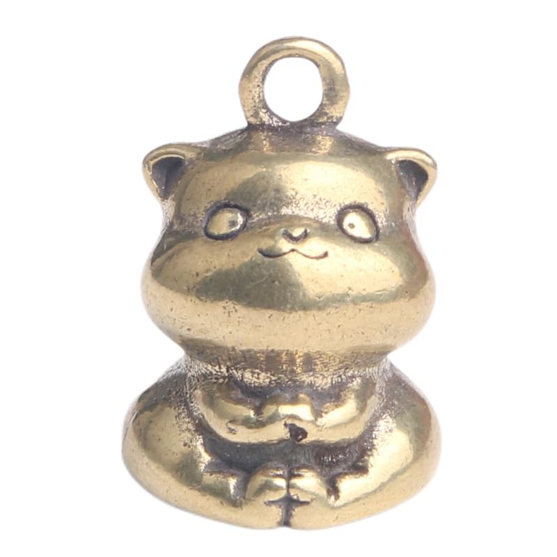 Porte-clés chat de fortune en laiton massif, idée cadeau feng shui et porte-bonheur