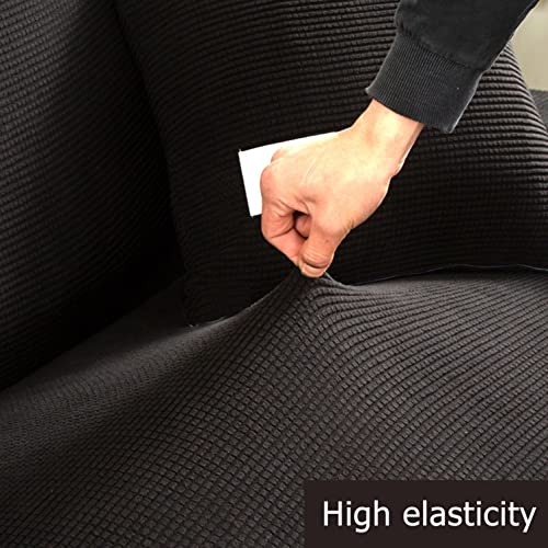 Housse de canapé jacquard extensible 2 places verte et antidérapante