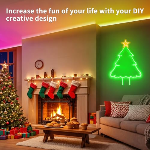 Image of 100FT Neon Rope Light,24V IP65 Waterproof RGB LED Strip Lights | Neon Lights with 40 Key Remote and APP Control for Bedroom,Multiple Modes for DIY Design(2 Rolls of 50ft with Snap &Screws)