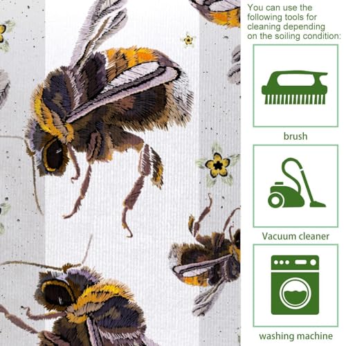 Alfombrillas de cocina antideslizantes y lavables de diseño floral absorbente, 2 uds 5